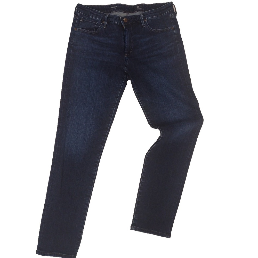 AG Prima Cigarette Jeans Women’s 30R Blue Slim Mid Rise Stretch Denim
